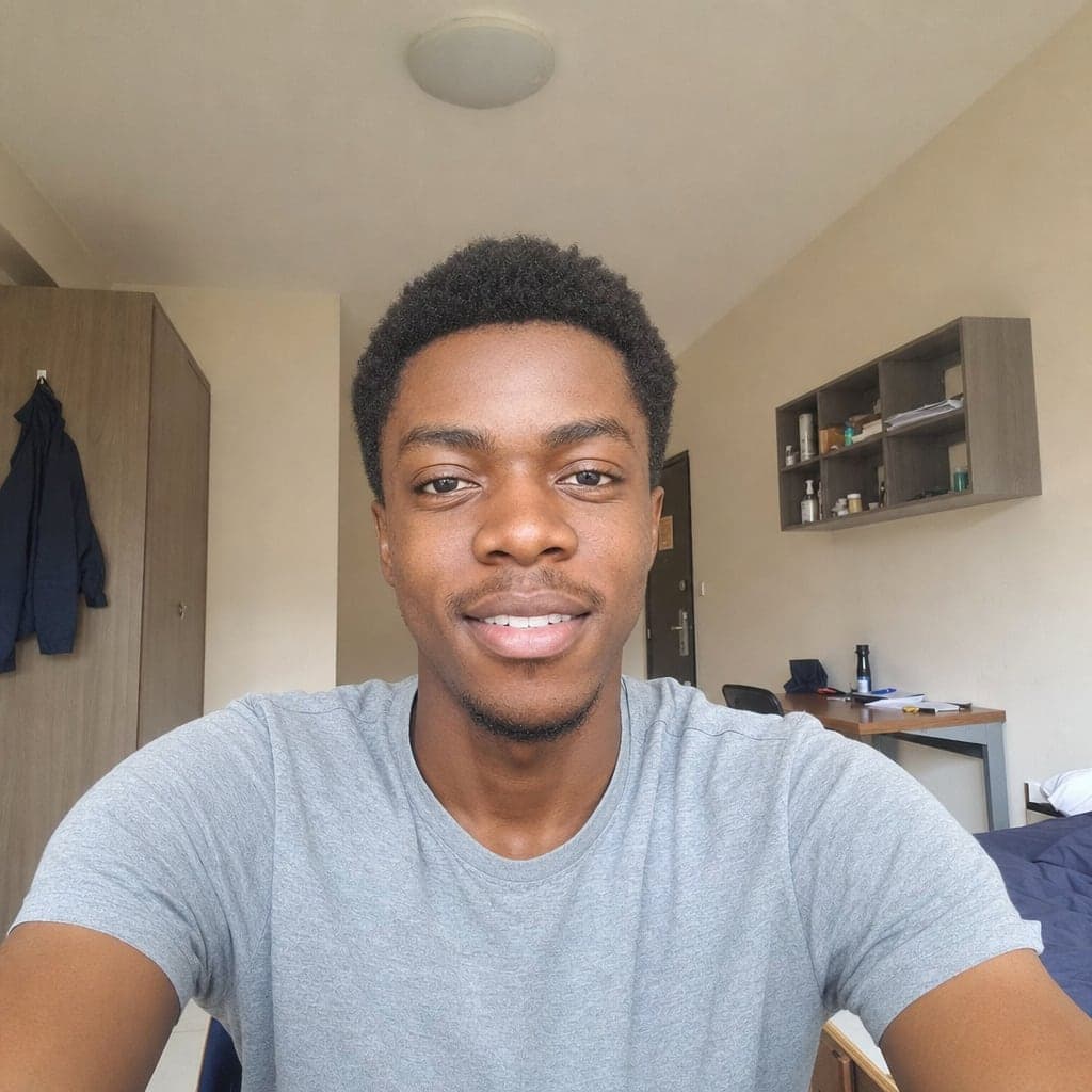 Professional headshot example 1: selfie before generation