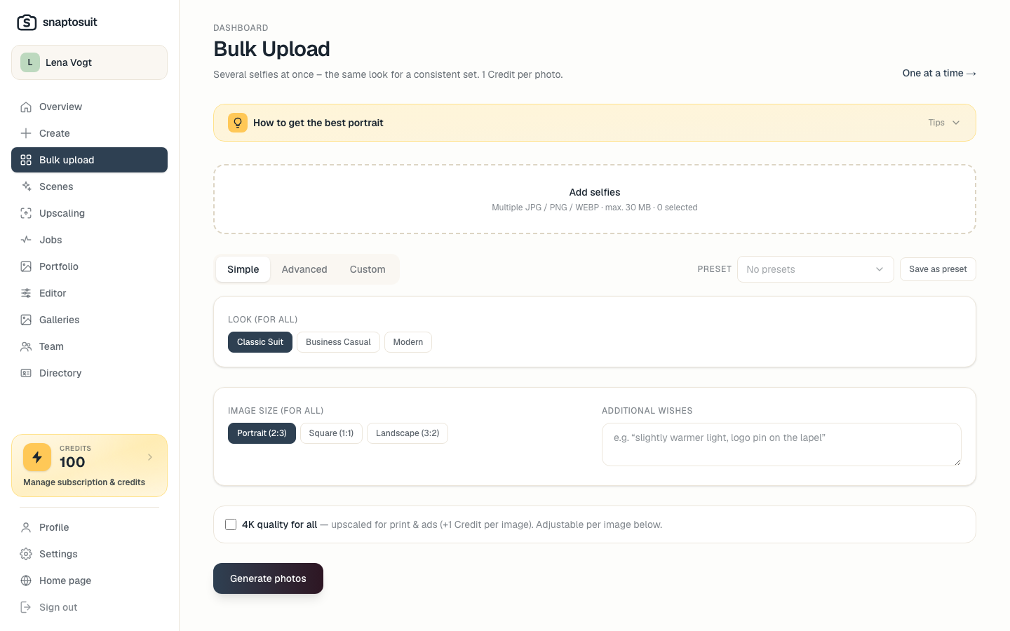 Bulk-upload for whole teams