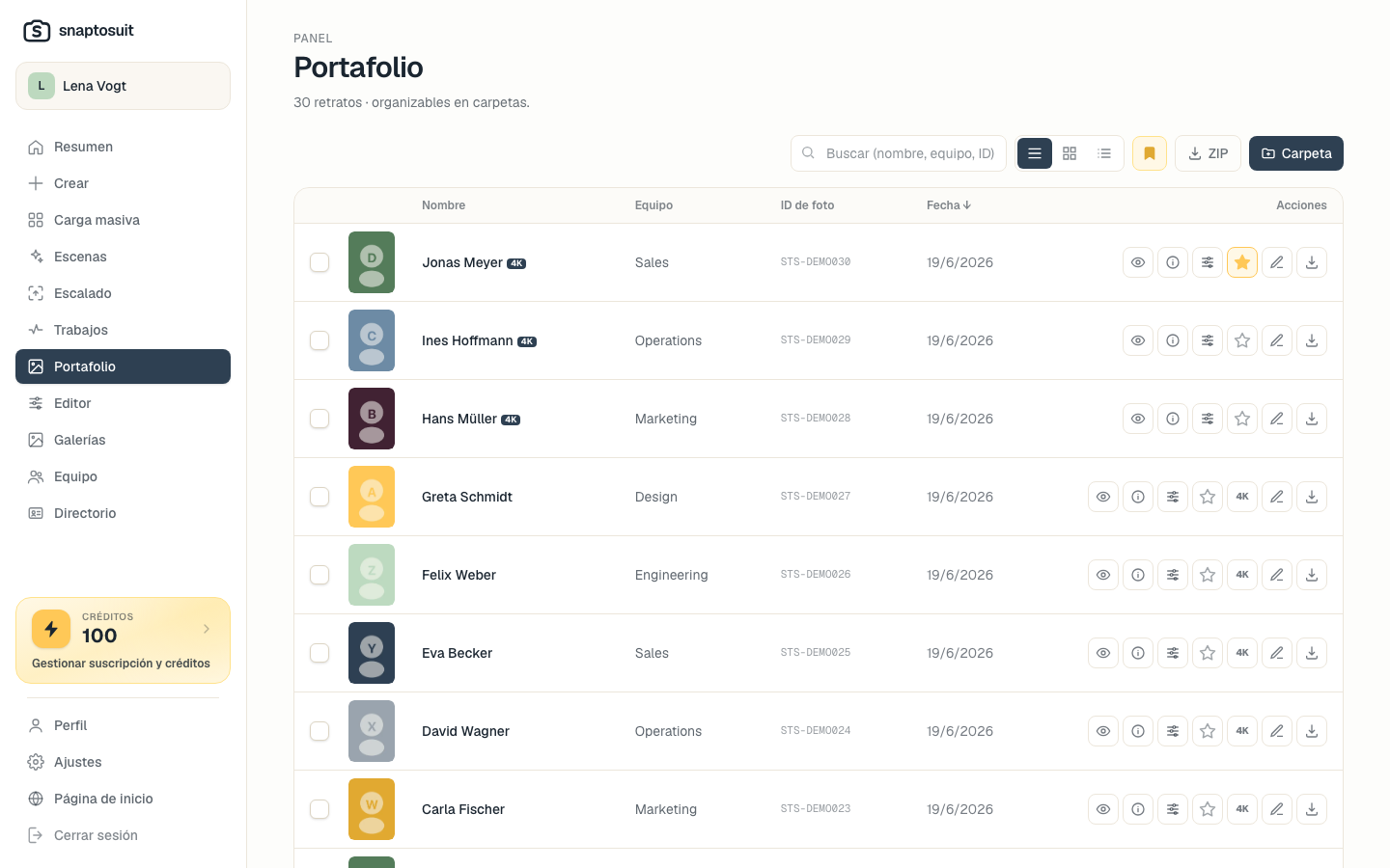 Todo tu portafolio, organizado